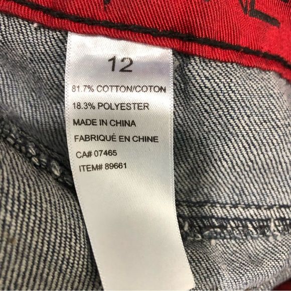 EXTREME ZONE Vintage 90’s Straight Relaxed Jeans with Chain Kids 12 - Picture 6 of 7